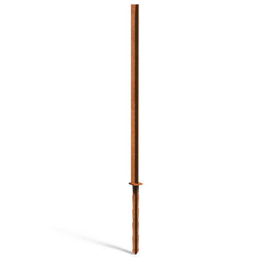 Zaunpfosten aus Cortenstahl