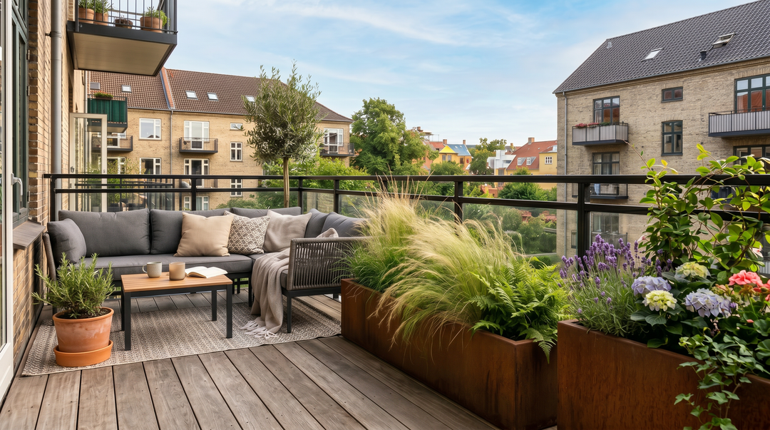 Pflanzkästen aus Cortenstahl für den Balkon: Einen grünen und stilvollen Stadtbereich schaffen