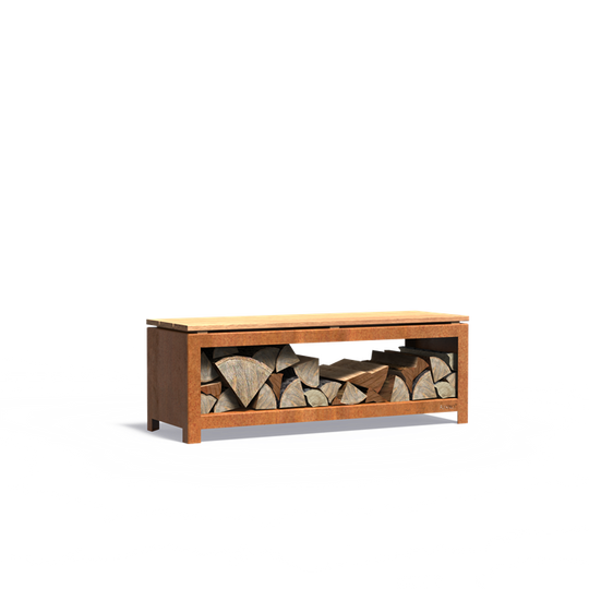 Bank mit Holzgestell