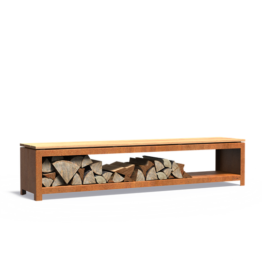 Bank mit Holzgestell