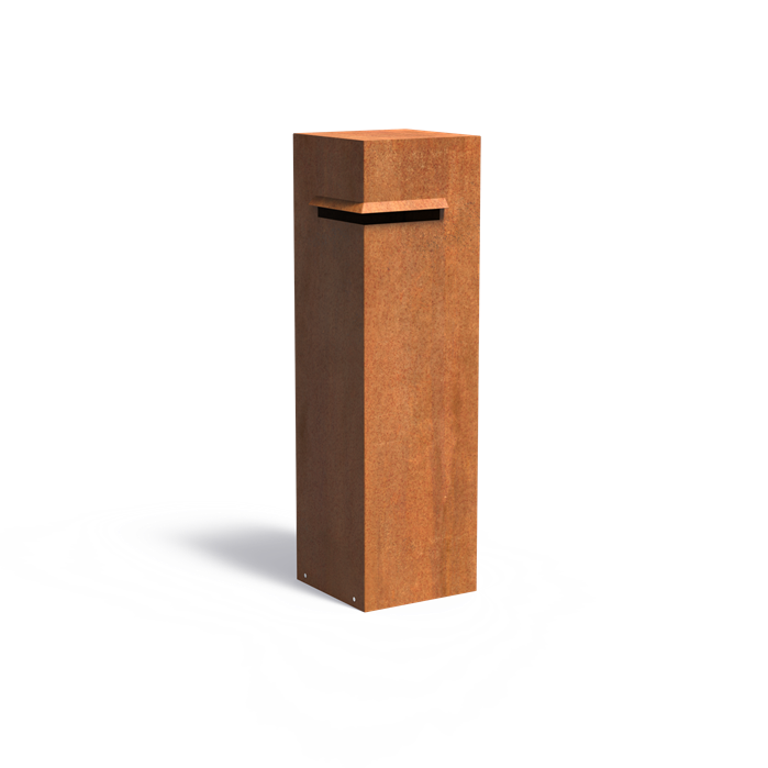 Briefkasten aus Cortenstahl - Ecke Modell