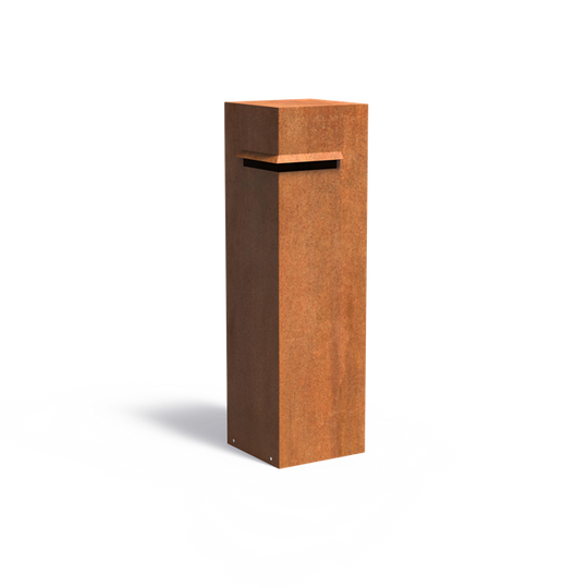Briefkasten aus Cortenstahl, Ecke