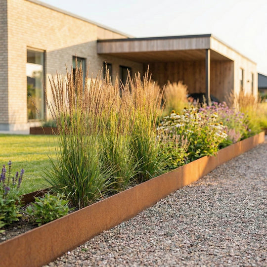 Beeteinfassung aus 3mm Cortenstahl