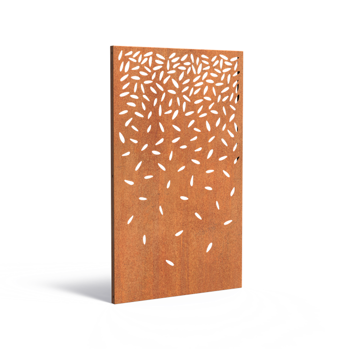 Cortenstahlzaun mit Ausschnitt: Abstrakt 5