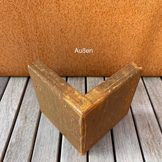 Ecke für Beeteinfassung mit gebogener Kante