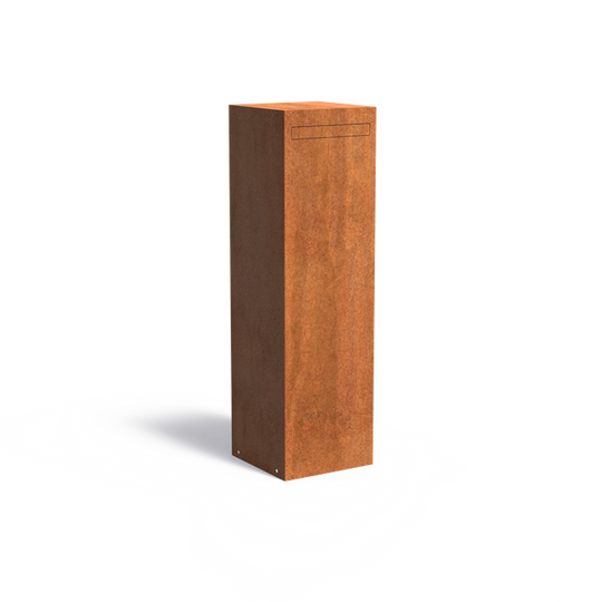 Briefkasten aus Cortenstahl, minimalistisch