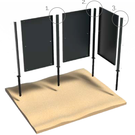 Cortenstahlzaun, Breite 1100mm