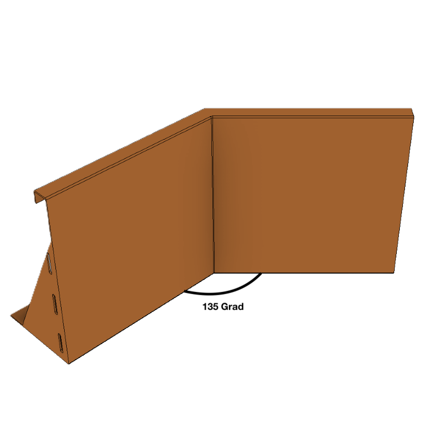 Innenecke für Stützmauern aus Cortenstahl