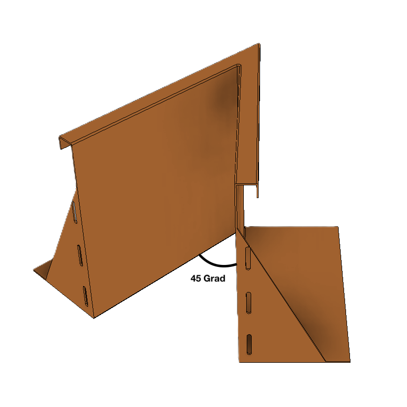 Innenecke für Stützmauern aus Cortenstahl