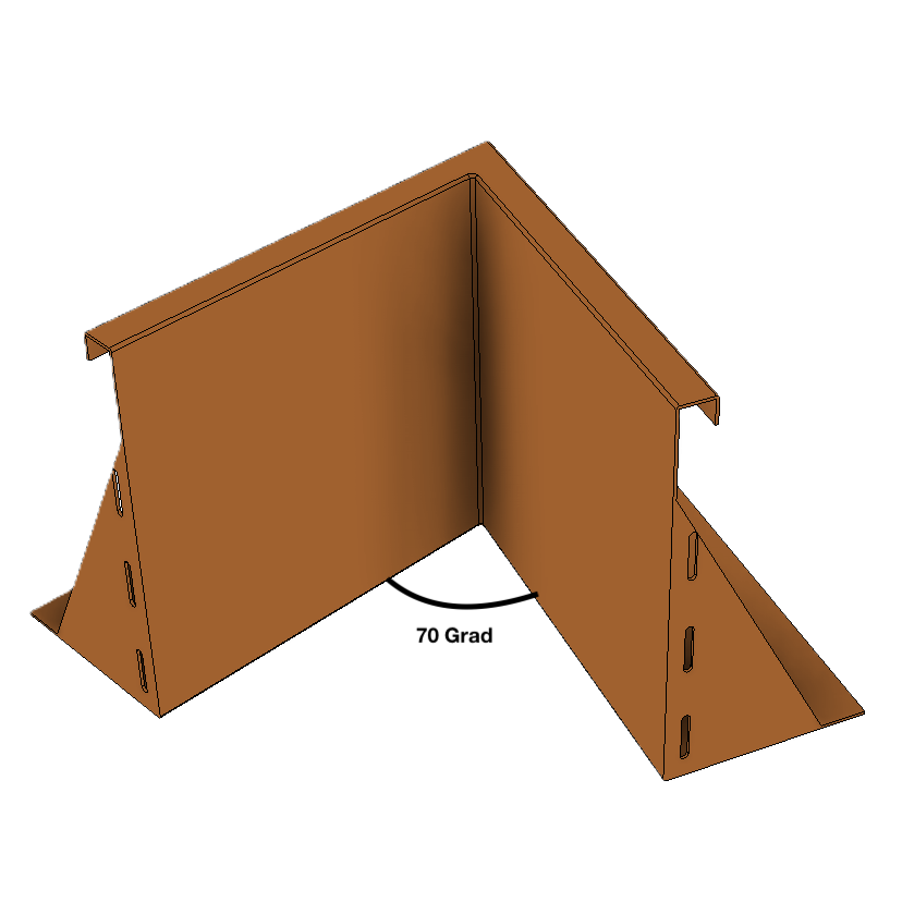 Innenecke für Stützmauern aus Cortenstahl