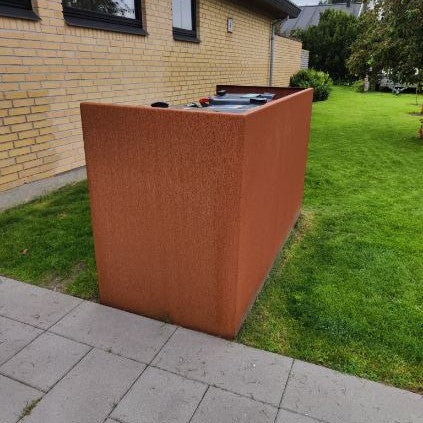 Mülltonnenunterstände aus Cortenstahl - schlichtes Modell